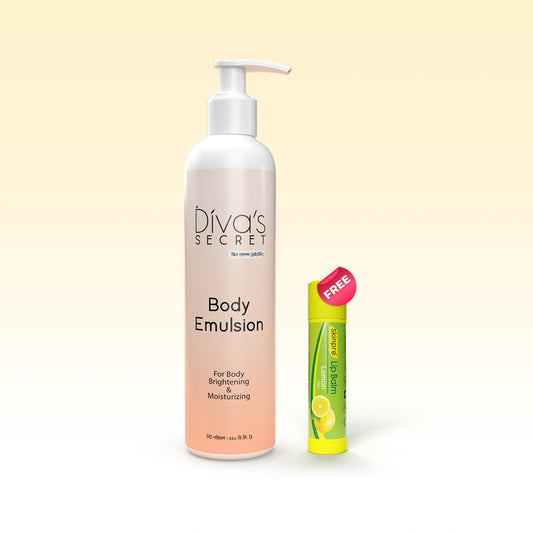 Buy 1 Diva's Secret Body Emulsion,Get 1 Skinpro Lip Balm
