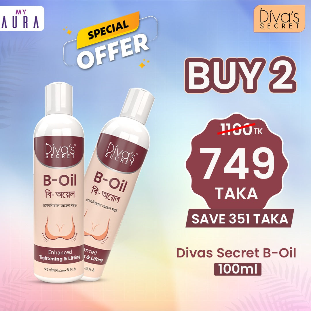 Special Offer: Buy 2 Divas Secret B-Oil 100ml @749tk