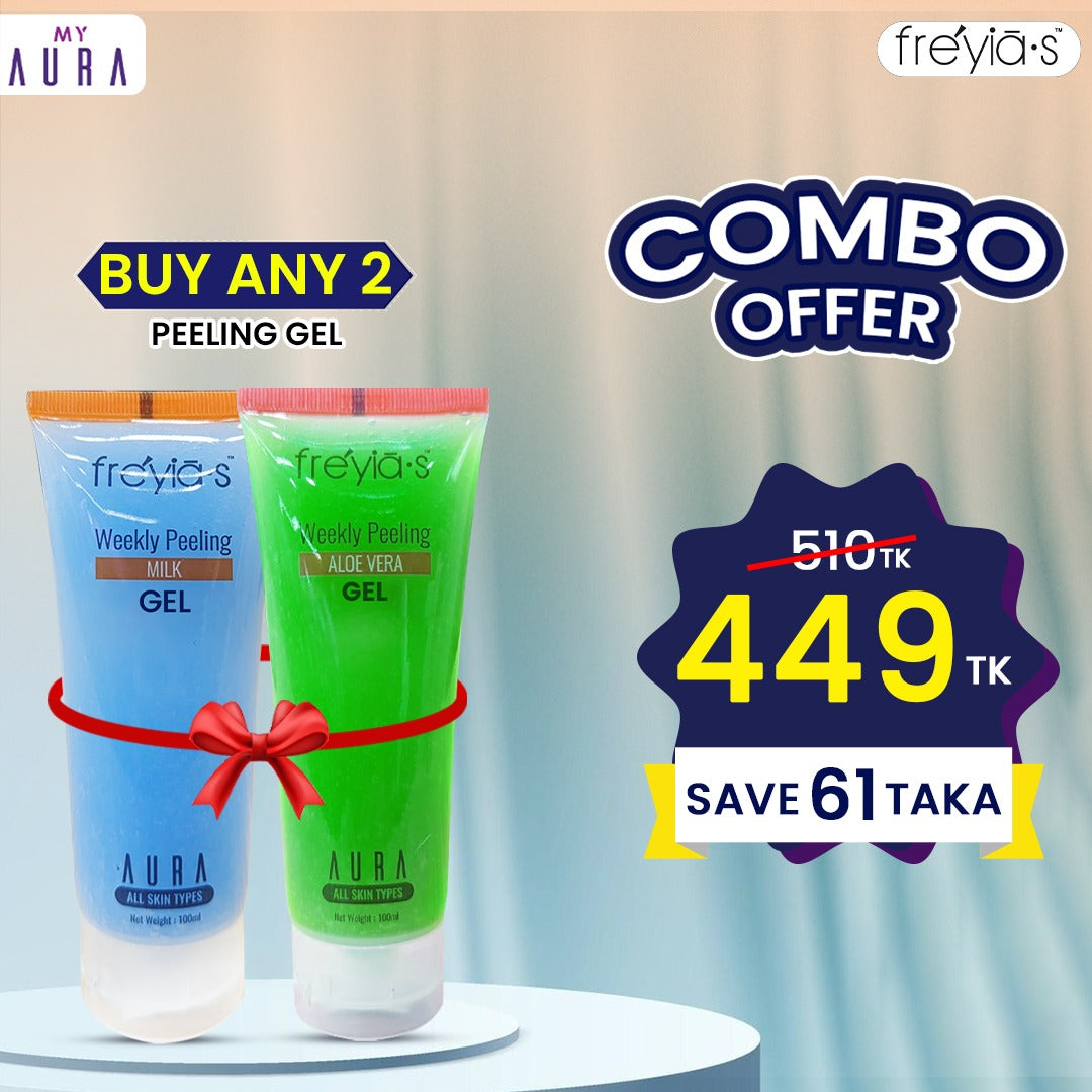 Combo: Freyia's Weekly Peeling Gel with Milk + Freyia's Weekly Peeling Gel with Aloe Vera at 449tk
