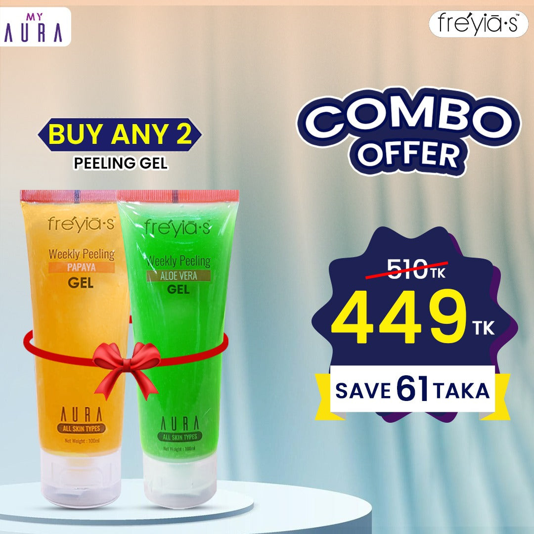 Combo: Freyia's Papaya Weekly Peeling Facewash+ Freyia's Weekly Peeling Aloe Vera Gel at 449TK
