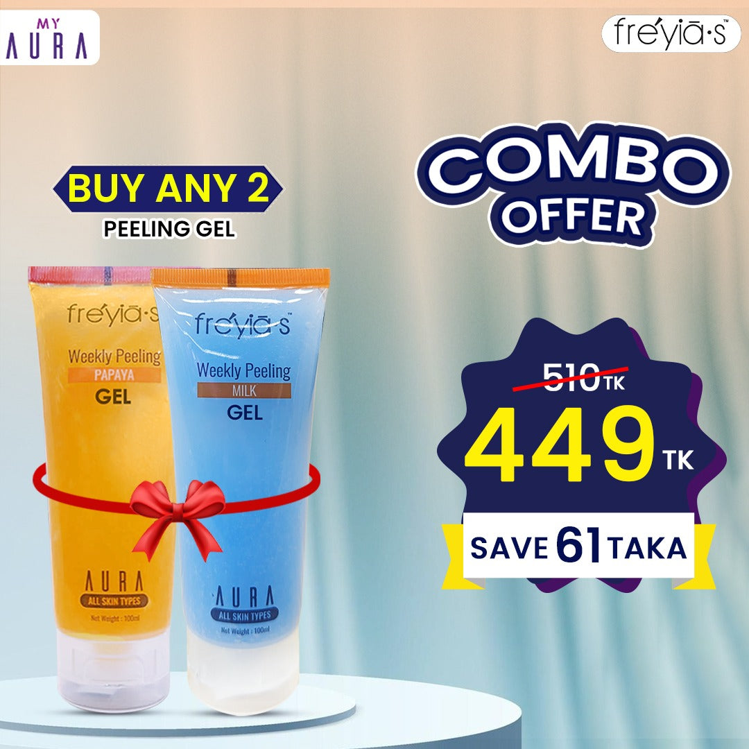 Combo: Freyia's Weekly Peeling Milk Face Wash+ Freyia's Papaya Weekly Peeling Facewash at 449 TK
