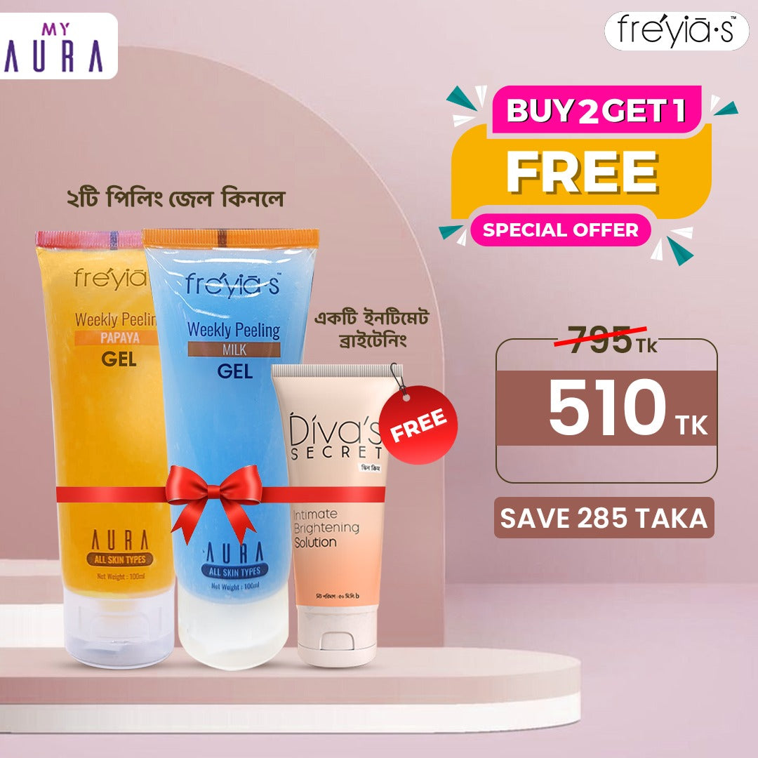 Combo: Buy 2 Freyia's Peeling Gel Get  Intimate Brightening Solution  50 ml Free @ 510 Tk