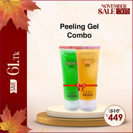 Combo: Freyia's Papaya Weekly Peeling Facewash+ Freyia's Weekly Peeling Aloe Vera Gel at 449TK