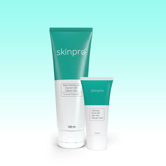 Skinpro Acne Care Combo with 100ml Gel Cleanser and 15ml Ultimate Acne Gel
