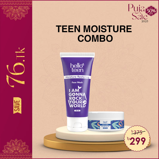 Hello Teen Moisture Restore Facewash 50ml + HTN Moisturizing Cream Hydra Boost 50gm Combo@ 299 Taka