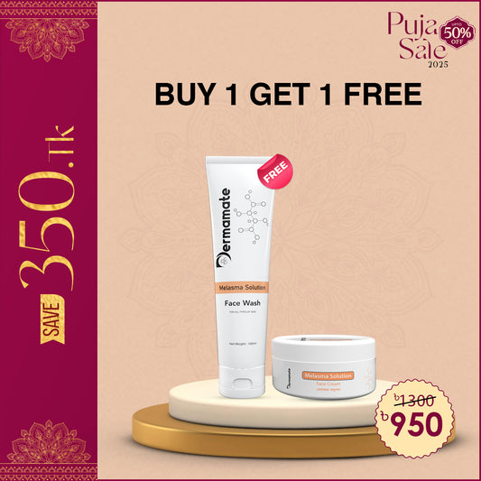 Buy 1 Dermamate Melasma Cream 50ml, Get 1 Melasma Facewash Free!