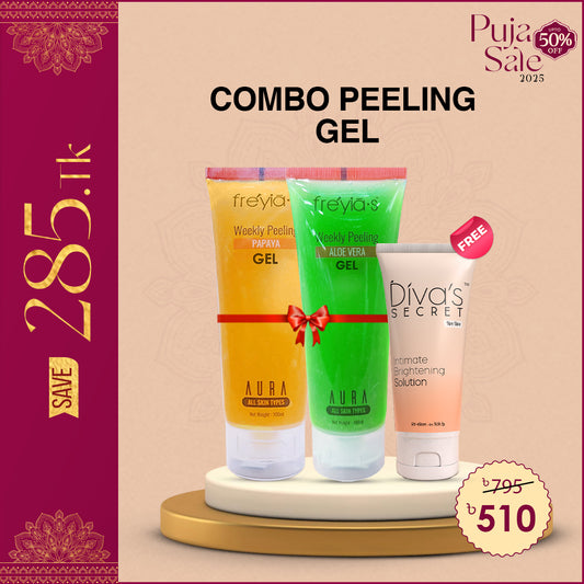 Combo: Buy 2 Freyia's Peeling Gel Get  Intimate Brightening Solution  50 ml Free @ 510 Tk