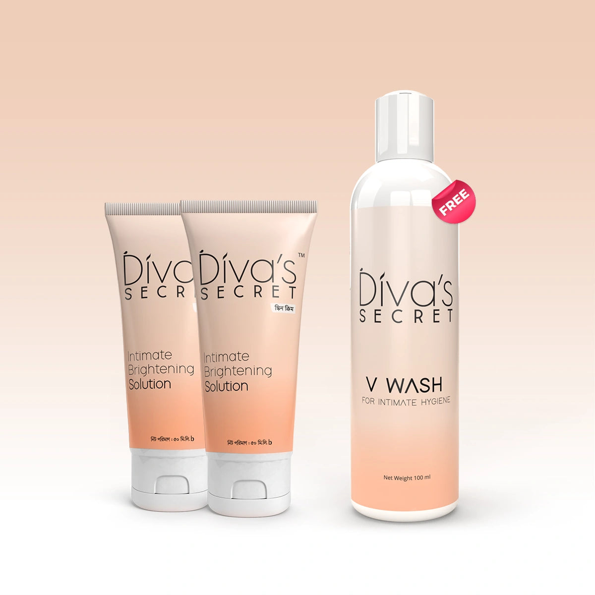 Buy 2 Divas Secret Intimate Brightening Solution 50ml Get One V Wash 100 free @570 TK