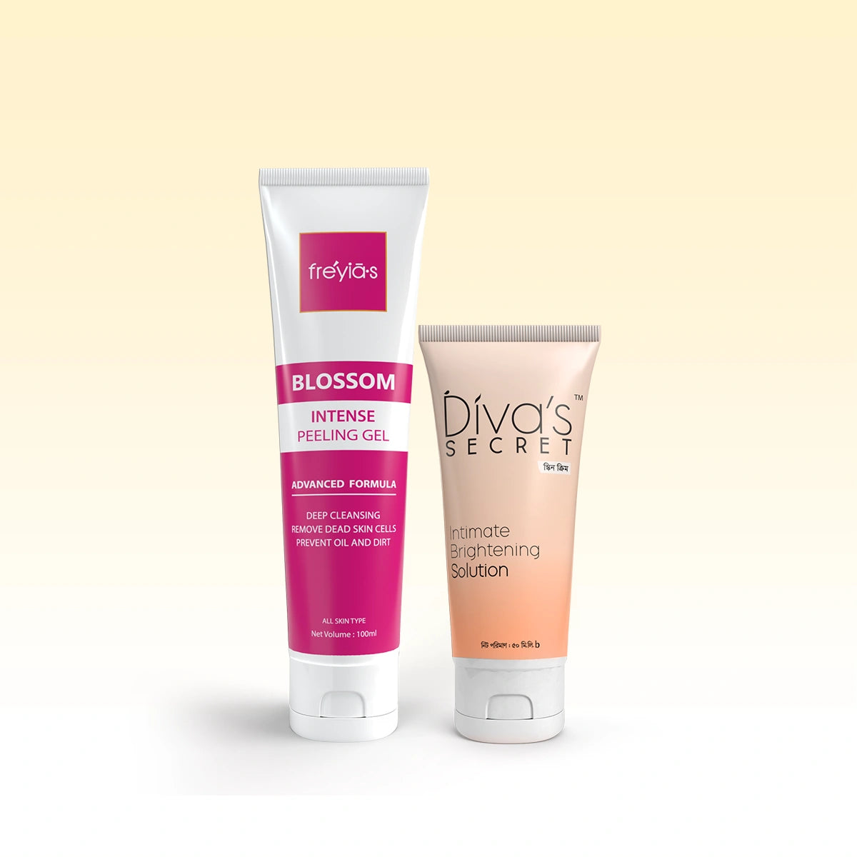 Combo: 1 Divas Brightening Solution 50ml and 1 Freyias Blossom Gel