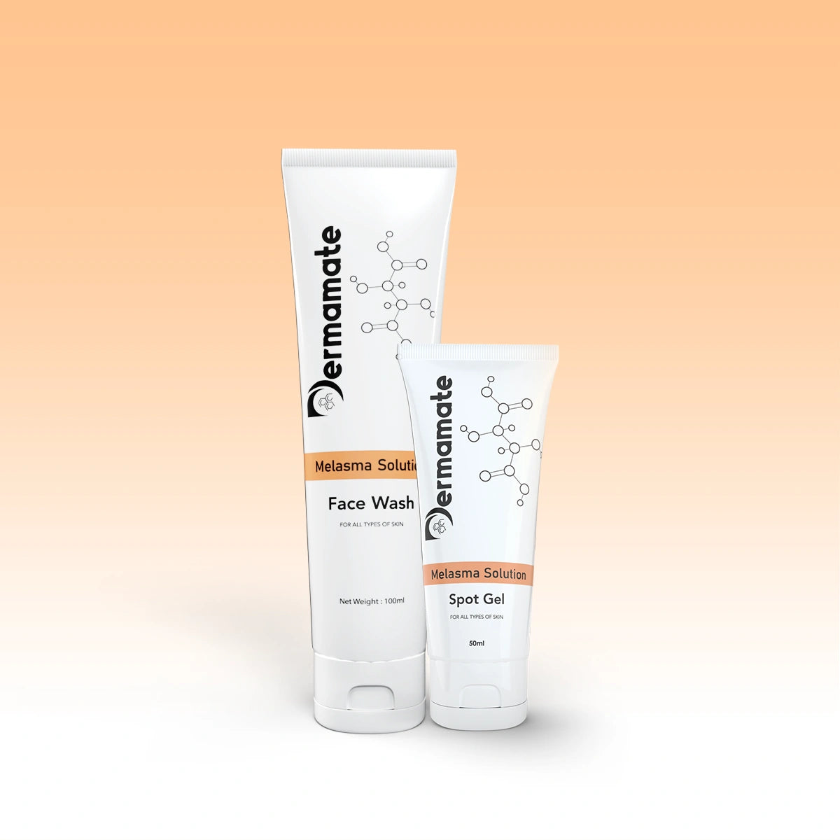 Melasma combo: Buy 1 Dermamate Melasma Facewash 100ml & 1 Dermamate Melasma Solution Spot Gel 50ml