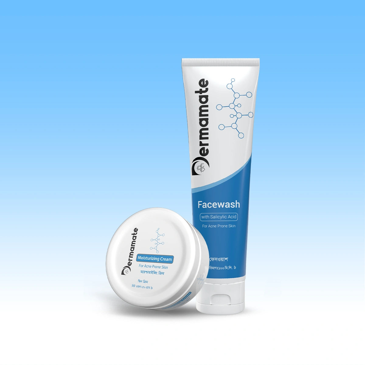 Moisturizing Solution of Acne Prone Skin: Dermamate Acne Facewash, Dermamate Acne Cream Offer Price: 899tk
