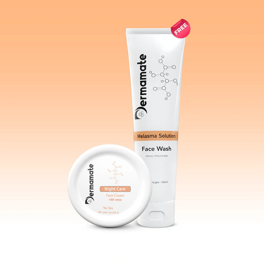 Buy 1 Dermamate Night Care  Face Cream 25ml and Get 1 Dermamate Melasma Solution Facewash 100ml Free