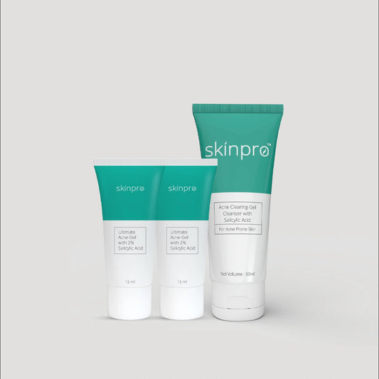 SkinPro Acne Rescue Combo with Ultimate Acne Gel and Acne Clearing Cleanser for acne treatment in Bangladesh