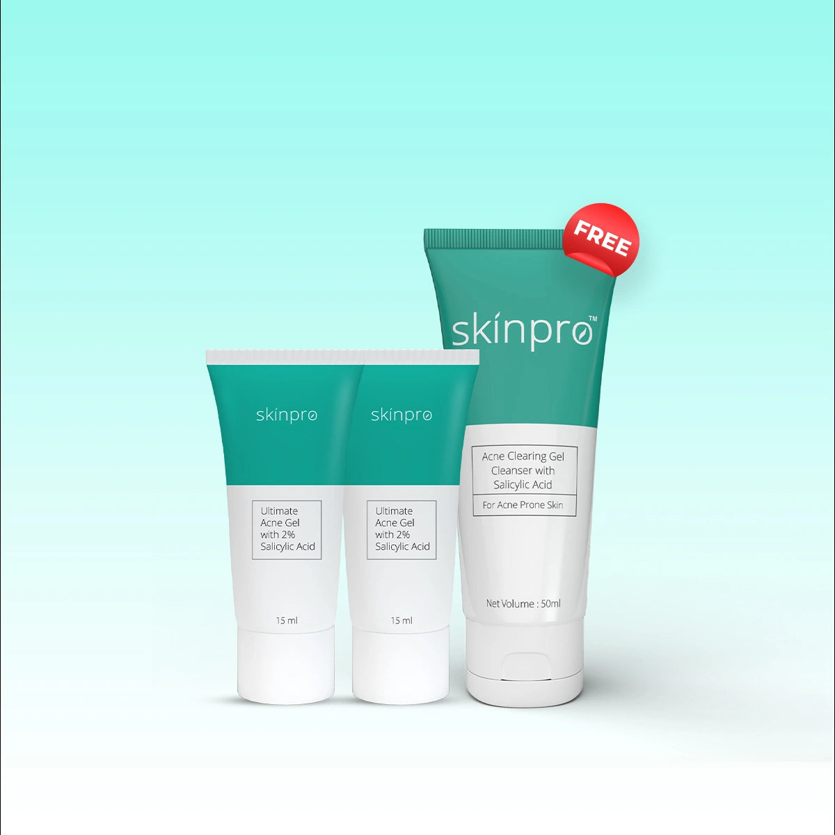 SkinPro Acne Rescue Combo with Ultimate Acne Gel and Acne Clearing Cleanser for acne treatment in Bangladesh, best acne facewash & best acne gel combo. 
