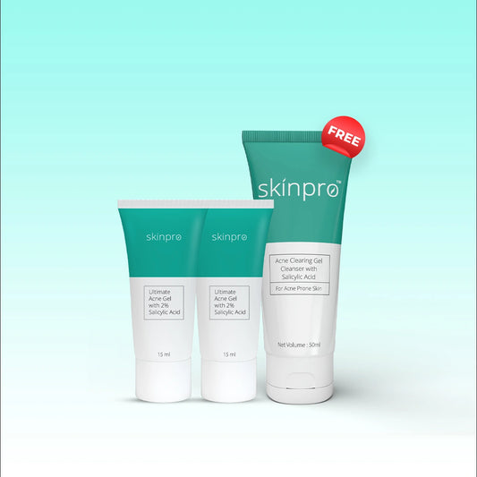 SkinPro Acne Rescue Combo with Ultimate Acne Gel and Acne Clearing Cleanser for acne treatment in Bangladesh, best acne facewash & best acne gel combo. 