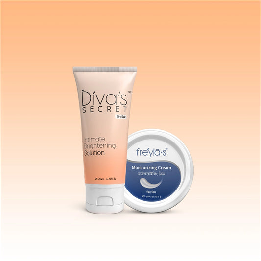 Diva's Secret Intimate Brightening Solution 50ml and Freyia's Moisturizing Cream 50gm combo in Bangladesh