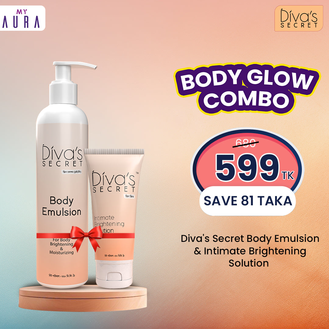 Combo: Buy 1 Diva's Secret Body Emulsion 220ml + Divas Secret Intimate Brightening Solution 50ml@