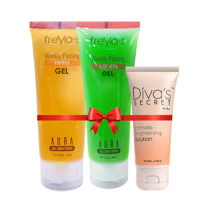 Combo: Buy 2 Freyia's Peeling Gel Get  Intimate Brightening Solution  50 ml Free @ 510 Tk
