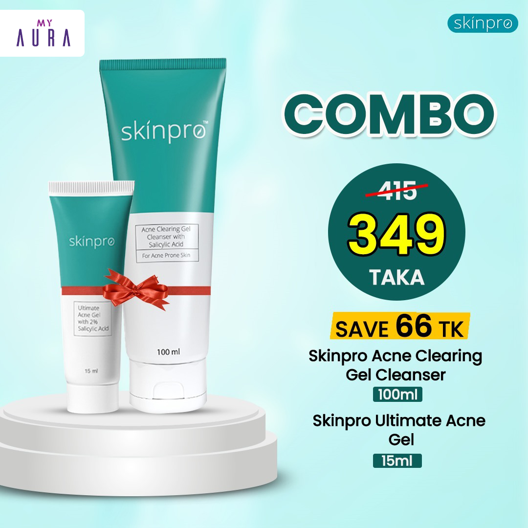 Skinpro Acne Clearing Gel Cleanser 100ml & Skinpro Ultimate Acne Gel 15 ml Combo