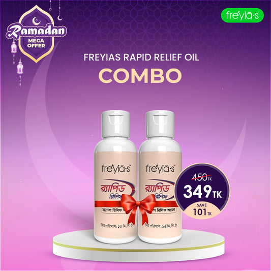 Buy 2 Freyias Rapid Relief Oil only at 349 Tk