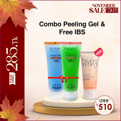 Combo: Buy 1 Freyia's Weekly Milk Peeling Gel & 1 Freyias Weekly Aloe Vera Peeling Gel and Get  Intimate Brightening Solution  50 ml Free @ 510 Tk
