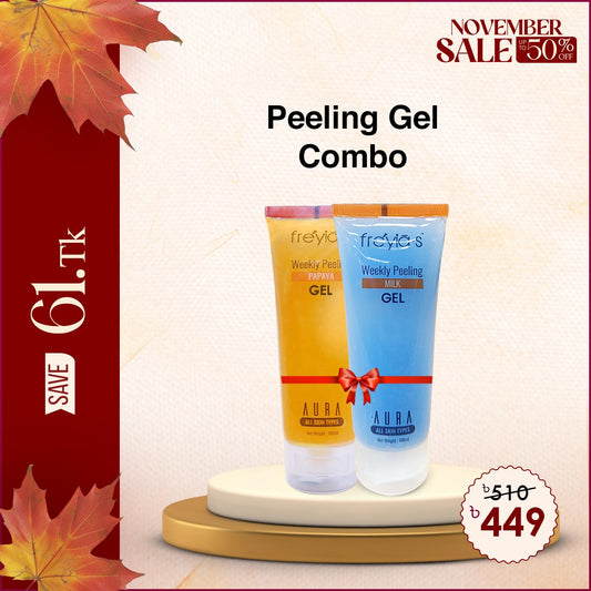 Combo: Freyia's Weekly Peeling Milk Face Wash+ Freyia's Papaya Weekly Peeling Facewash at 449 TK