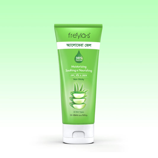 Freyia’s aloe vera gel 200ml soothing acne hydrating gel Bangladesh
Aloe vera gel for hydration, acne care and glowing skin