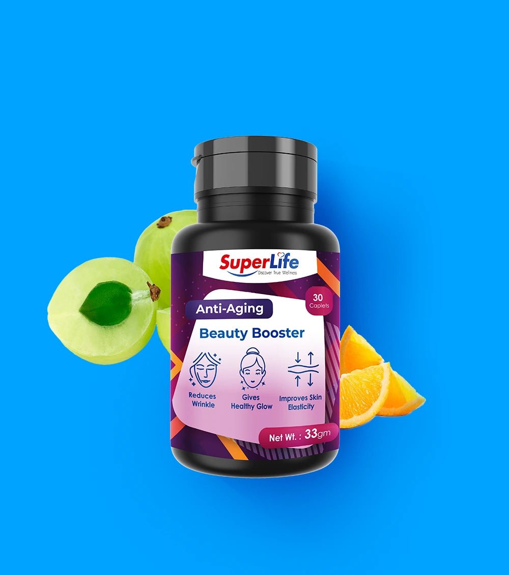 SuperLife dietary beauty supplement for anti-aging, glowing skin and reduce wrinkles