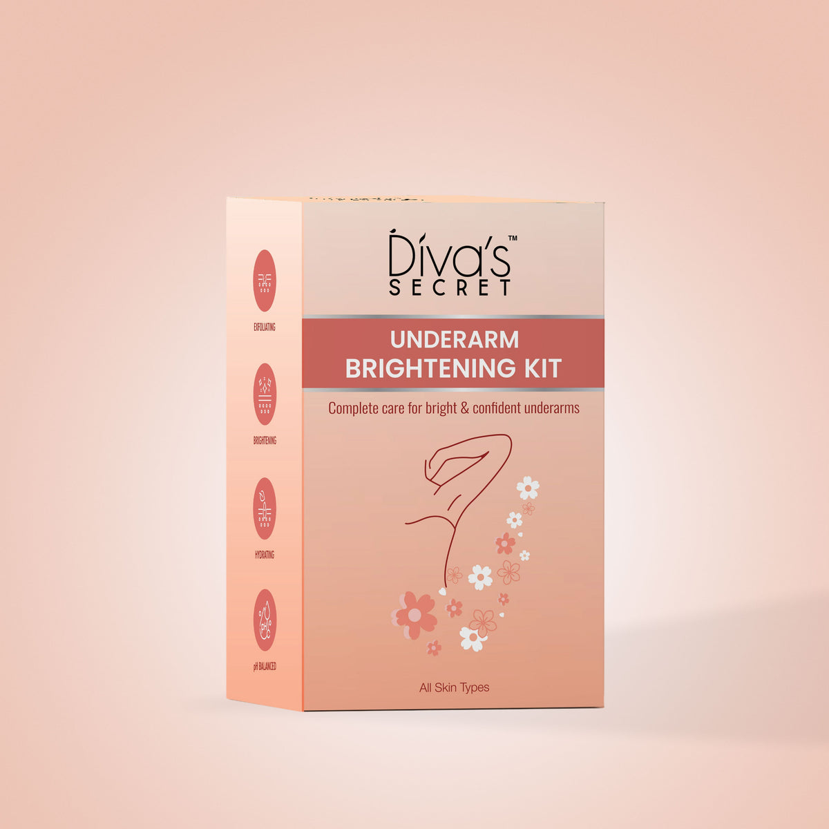 Diva’s Secret Underarm Brightening Kit with Body Cleanser, Brightening Solution and cotton pads